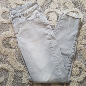 Old Navy distressed hem rockstar jeans.